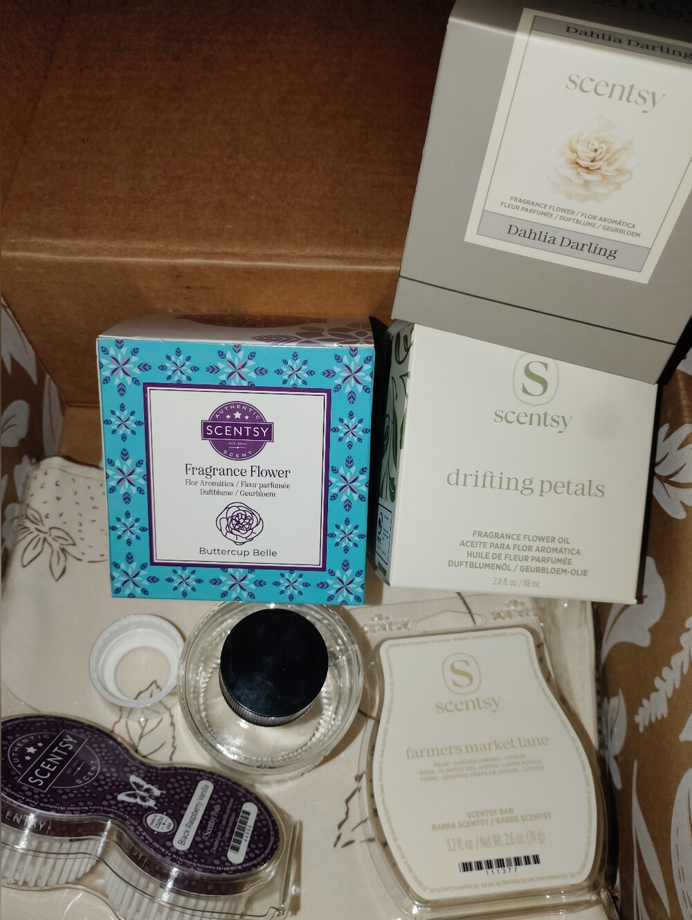 Scentsy Bonus Whiff Box 2 Fragrance Flowers Wax Bar & Scent Pod 🆕 Items!!